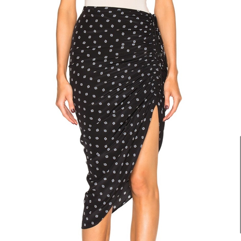Veronica Beard Ari Ruched Silk Skirt Size 4